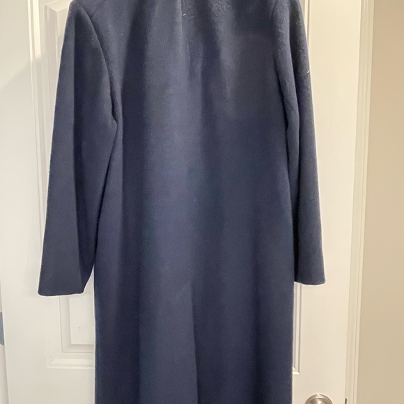 Vintage Forecaster Wool double breasted Trench Coat Size 11/12 navy blue lined - Picture 3 of 10